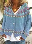 Women Wool/Knitting Ethnic Long Sleeve Comfy Casual Cardigan