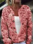 Women Floral Long Sleeve Comfy Casual Buttoned Cardigan