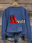 Casual Crew Neck Halloween Sweatshirt