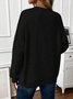 Women Plain Long Sleeve Comfy Casual Sweater