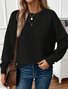 Women Plain Long Sleeve Comfy Casual Sweater