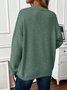 Women Plain Long Sleeve Comfy Casual Sweater