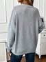 Women Plain Long Sleeve Comfy Casual Sweater