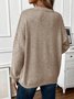 Women Plain Long Sleeve Comfy Casual Sweater