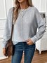 Women Plain Long Sleeve Comfy Casual Sweater