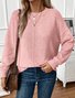 Women Plain Long Sleeve Comfy Casual Sweater