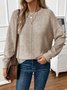 Women Plain Long Sleeve Comfy Casual Sweater