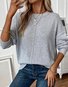 Women Plain Long Sleeve Comfy Casual Sweater