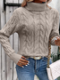 Women Plain Long Sleeve Comfy Casual Sweater