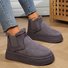Casual Plain Slip On Block Heel Snow Boots