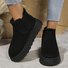 Casual Plain Slip On Block Heel Snow Boots