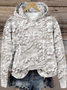 Casual Hoodie 3D Floral Art Printing Loose Sweatshirt