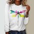 Casual Floral Crew Neck Long Sleeve T-shirt