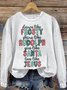 Vintage Crew Neck Text Letters Sweatshirt