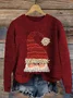 Christmas Vintage Crew Neck 3D Santa Claus Printing Sweatshirt