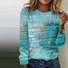 Casual Abstract Crew Neck Long Sleeve T-shirt