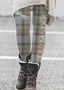 Vintage Plaid Long Leggings