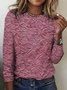 Vintage Floral Print Crew Neck Long Sleeve T-shirt