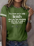 Casual St. Patrick's Day Rose Heart Text Letters Crew Neck Short Sleeve T-shirt