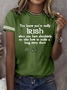 Casual St. Patrick's Day Rose Heart Text Letters Crew Neck Short Sleeve T-shirt
