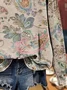 Casual Crew Neck Floral Sweatshirt Printing