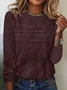 Casual Striped Crew Neck Long Sleeve T-shirt