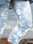 Casual Floral Capris Elastic Waist Printing Leggings