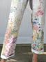 Women Floral Ankle Pants Pants Casual Spring/Fall Trousers