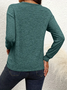 Casual Plain Crew Neck Long Sleeve T-shirt