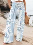 Women Floral Long Pants Casual Spring/Fall Trousers
