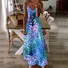 Women Floral Spaghetti Sleeveless Comfy Casual Maxi Dress