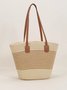 New Straw Bag Women's Summer Handbag Seaside Tote Bag Large Capacity Woven Shoulder Bag High-end Bucket Bag