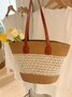 New Straw Bag Women's Summer Handbag Seaside Tote Bag Large Capacity Woven Shoulder Bag High-end Bucket Bag