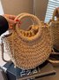 Woven Bag Large Capacity Straw Bag New Style Fire Woven Holiday Style Beach Versatile Shoulder Messenger Bag