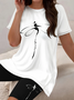 Women Dragonfly Printing Two-Piece Set Daily Short Sleeve Casual Summer Top With Pants Matching Set