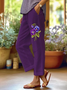 Women Floral Long Pants Casual Spring/Fall Trousers