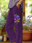 Women Floral Long Pants Casual Spring/Fall Trousers
