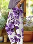 Women Floral Long Pants Casual Spring/Fall Trousers