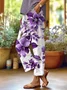 Women Floral Long Pants Casual Spring/Fall Trousers