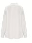 Cowl Neck Long Sleeve Plain Regular Micro-Elasticity Loose Shirt For Women