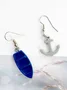 Ocean Style Creative Handmade Boat Lifebuoy Anchor Earrings Personality Funny Asymmetrical Earrings