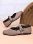 Casual Color Block Breathable Lace-Up Flat Heel Shallow Shoes Split Joint