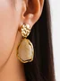 Stylish Metallic Pleated Earrings