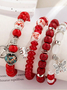 Bohemian Anchor Elephant Butterfly Multi-layer Beaded Elastic Bracelet