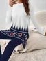 Women Floral Printing Two-Piece Set Daily Long Sleeve Casual Spring/Fall Top With Pants Matching Set