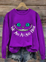 Casual Crew Neck Halloween Sweatshirt