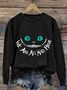 Casual Crew Neck Halloween Sweatshirt