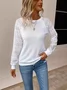 Vintage Geometric Crew Neck Long Sleeve T-shirt