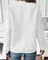 Casual V Neck Plain Sweatshirt