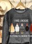 Casual Crew Neck Turkey Sweatshirt